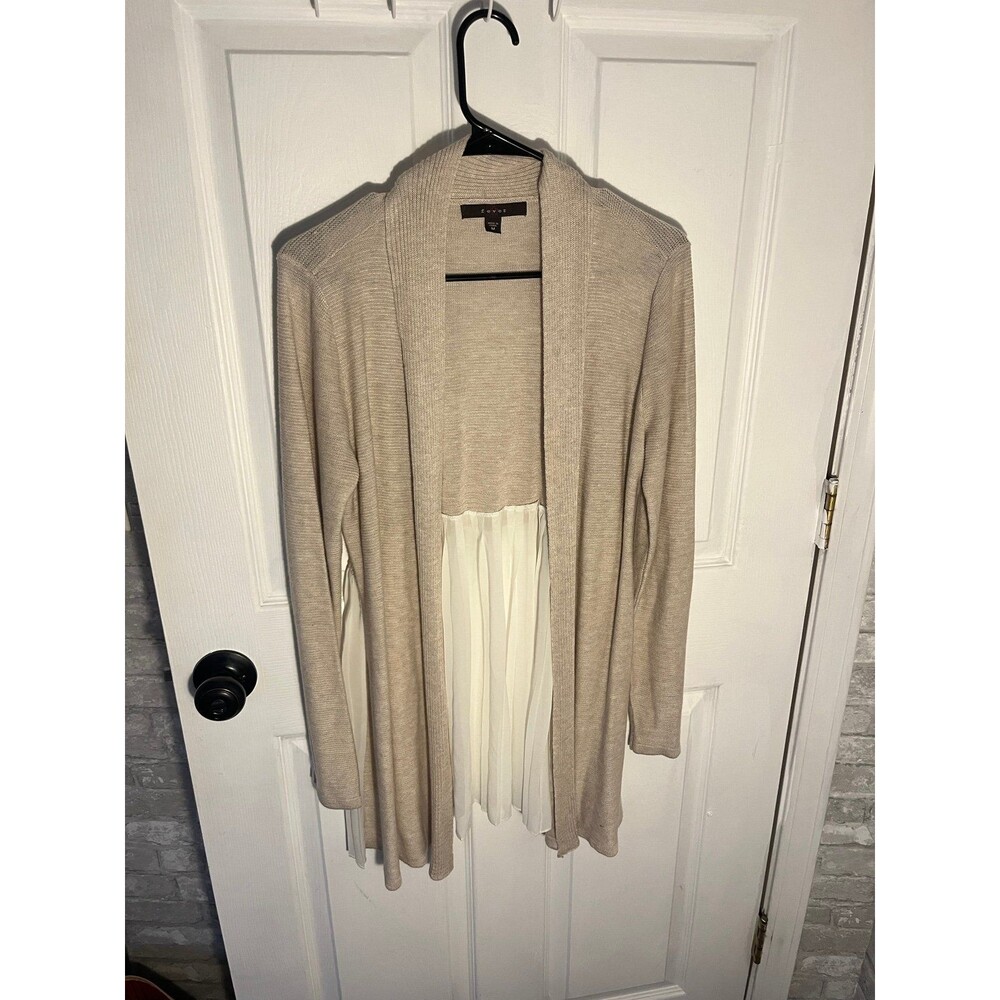 Long Flowy Beige cardigan free people inspired Sz M